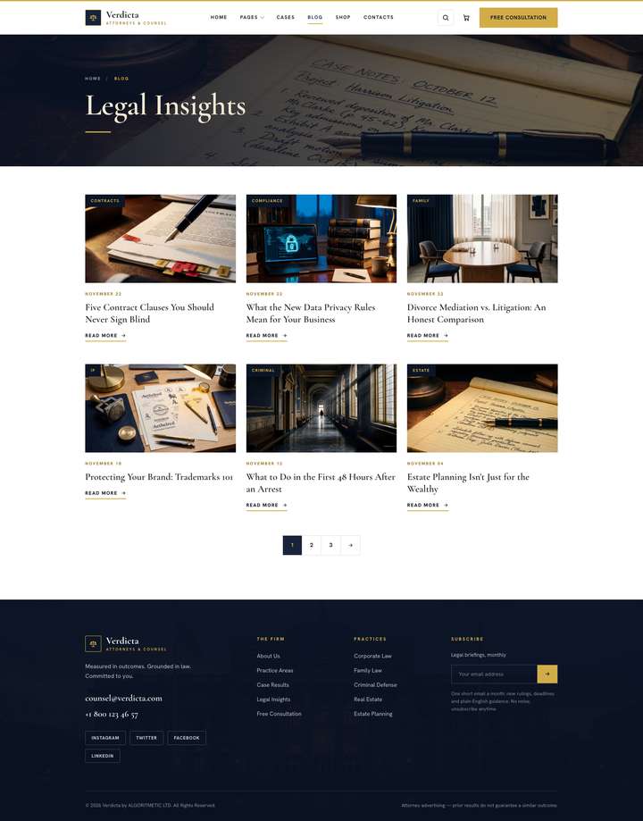Verdicta Navy — Blog page
