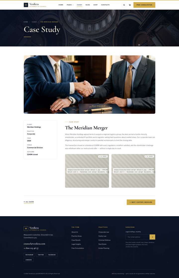 Verdicta Navy — Case Study page