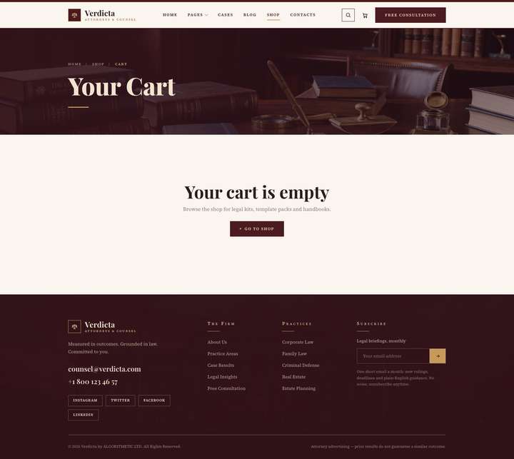 Heritage — Cart page