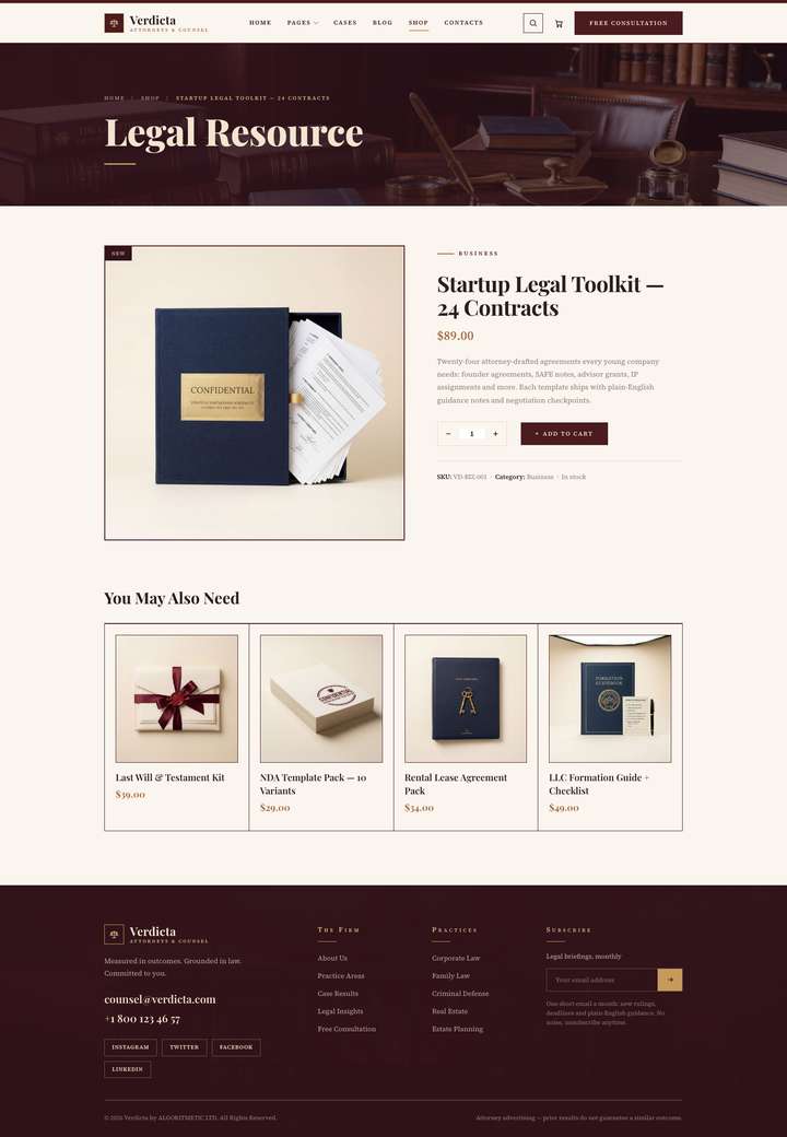Heritage — Product page