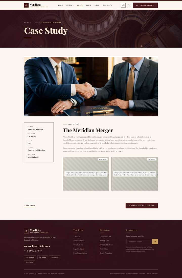 Heritage — Case Study page