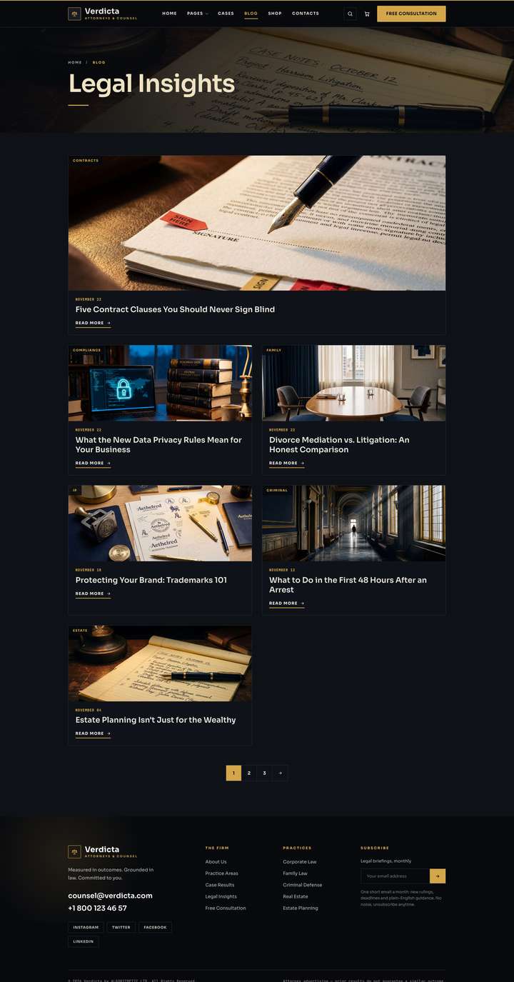 Nocturne — Blog page