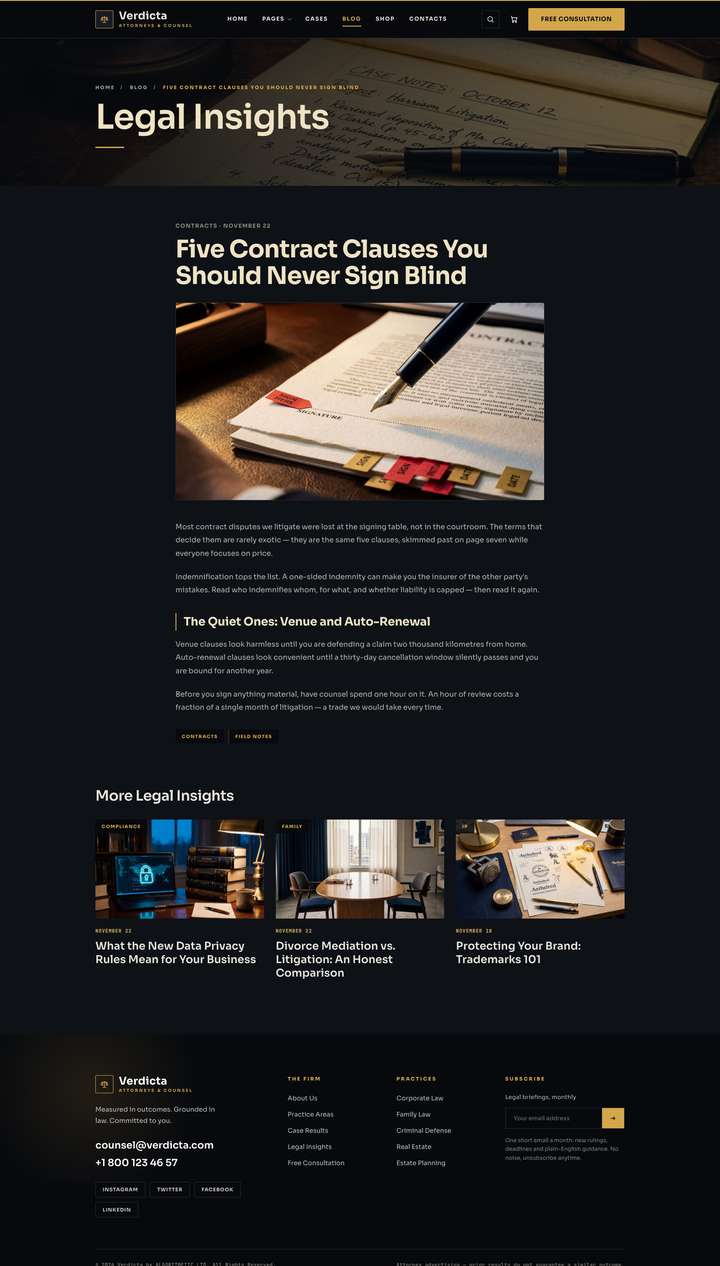 Nocturne — Blog Single page