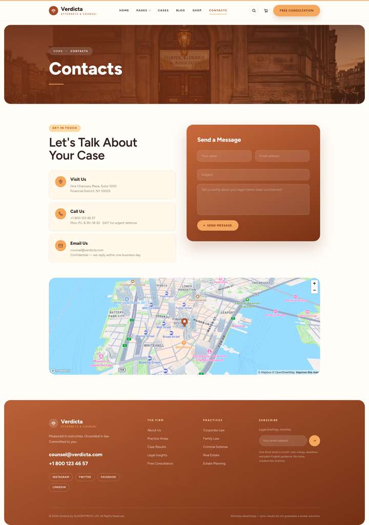 Haven — Contacts + Map page