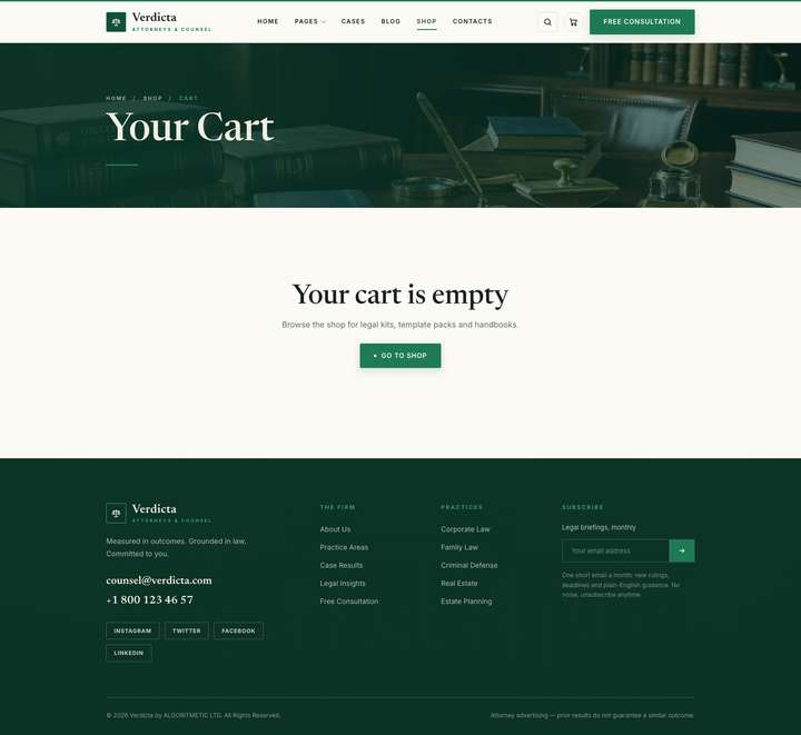 Sterling — Cart page