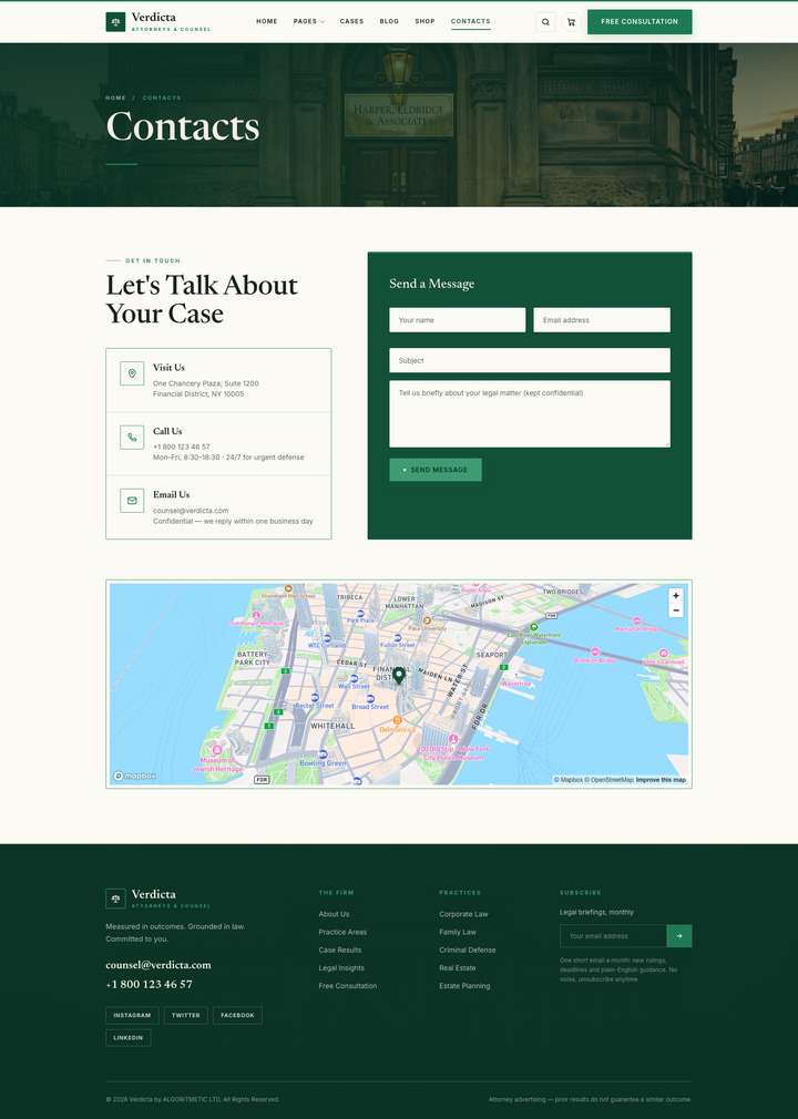 Sterling — Contacts + Map page