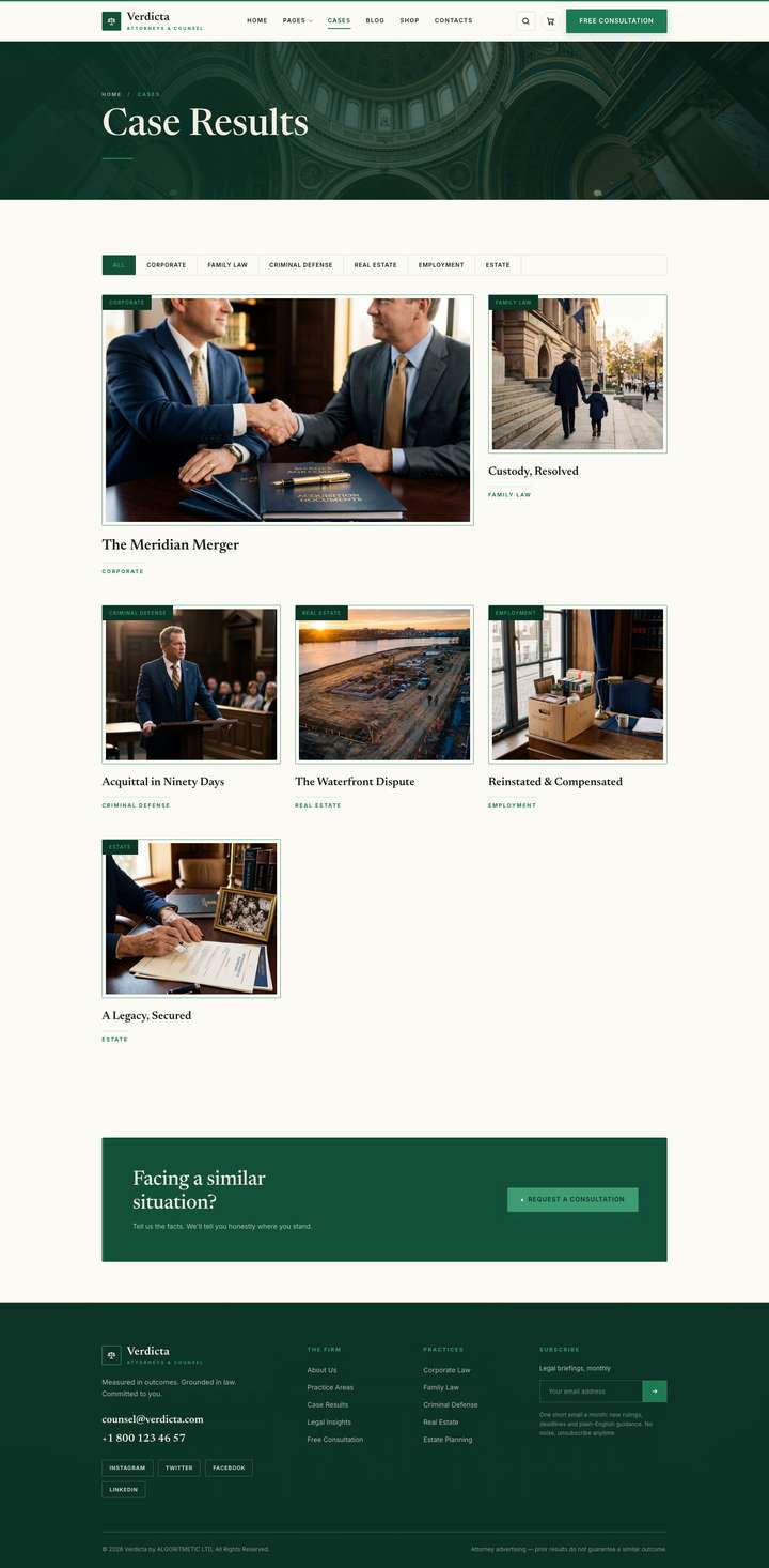 Sterling — Case Results page