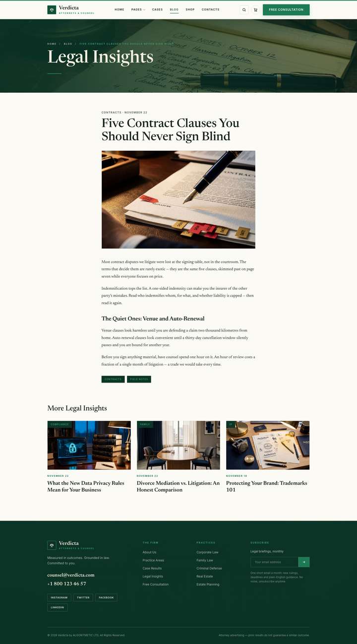 Sterling — Blog Single page