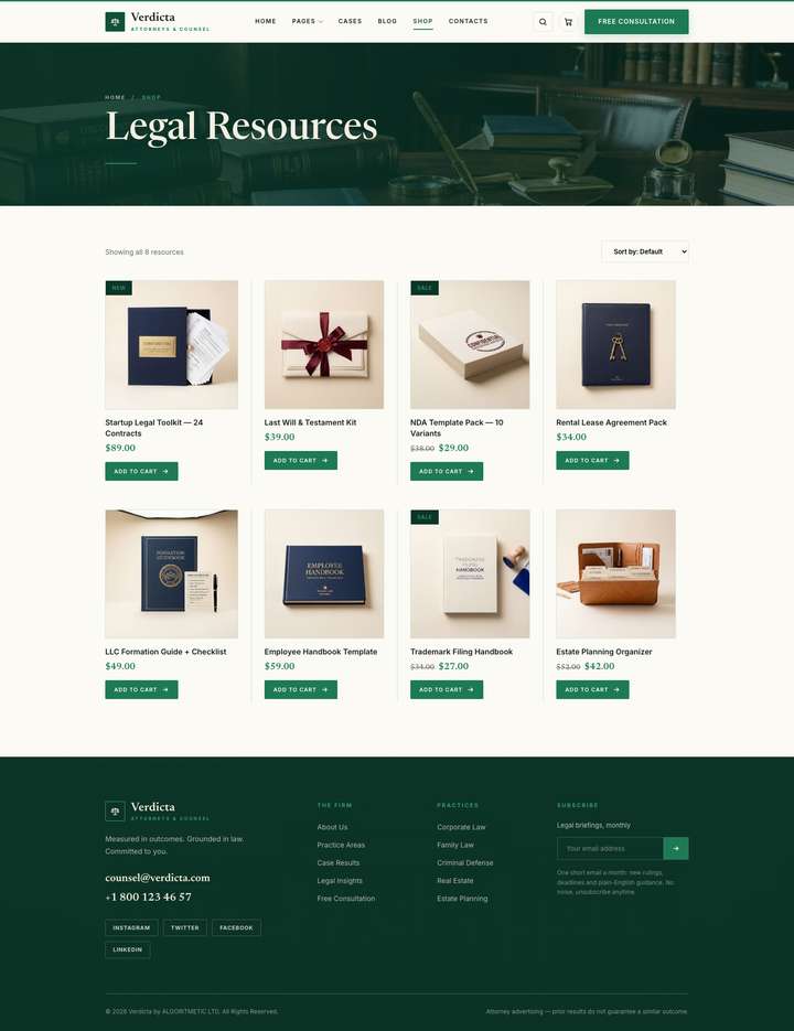 Sterling — Shop page