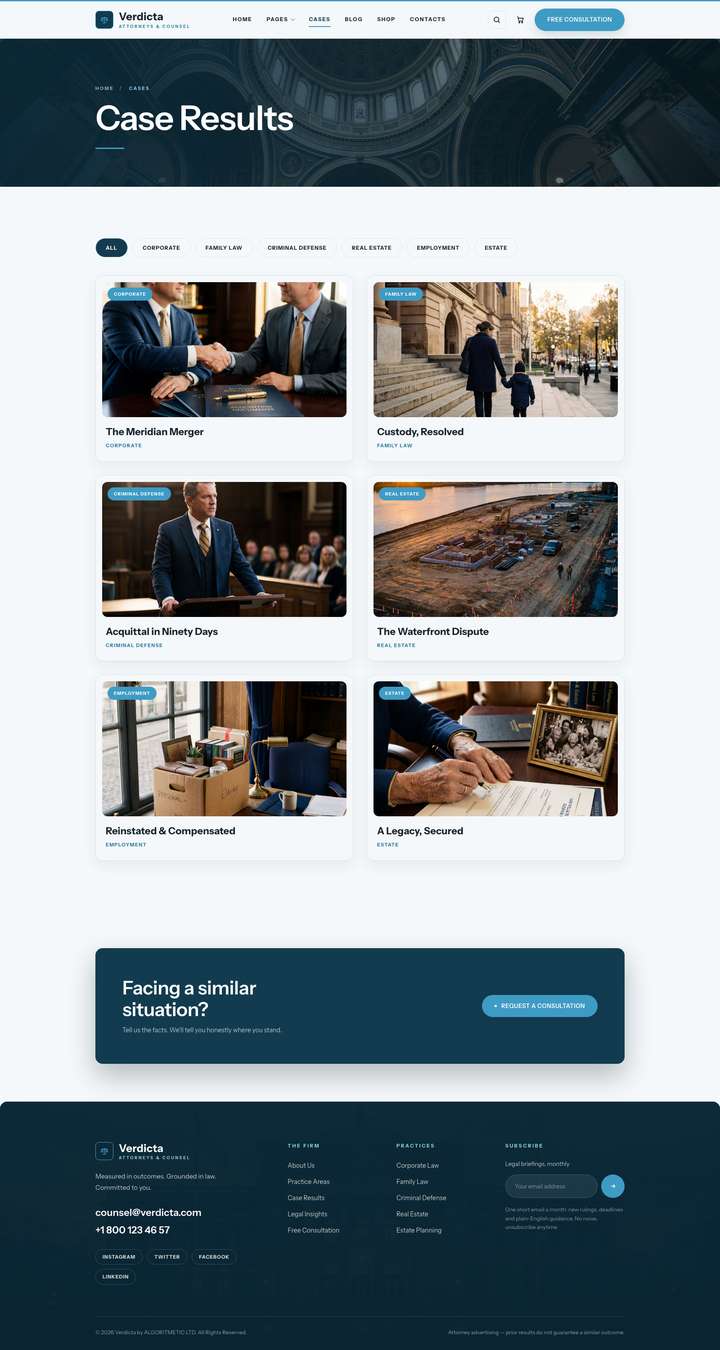 Harbor — Case Results page
