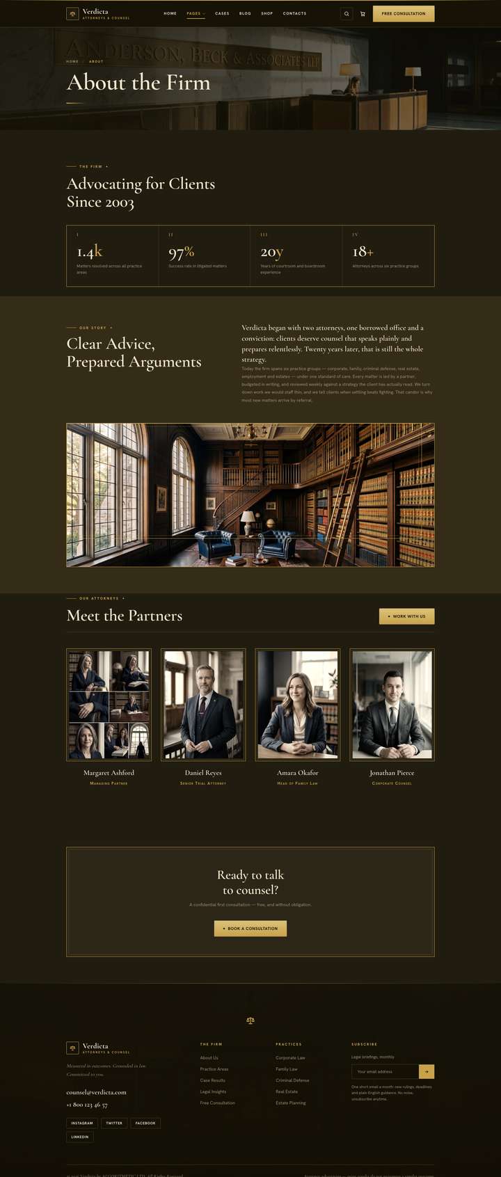 Chancery — About Us page