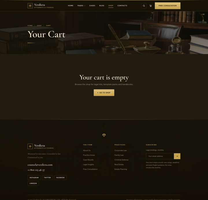 Chancery — Cart page