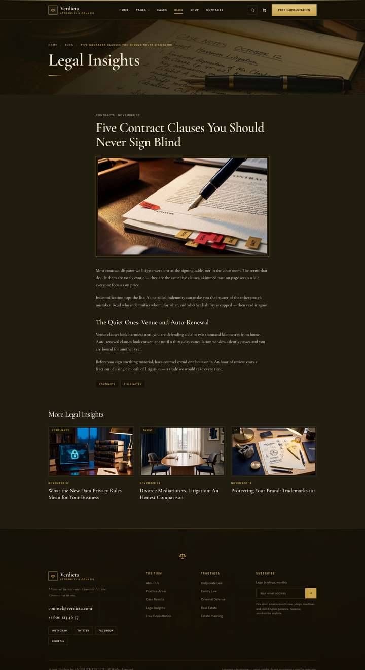 Chancery — Blog Single page