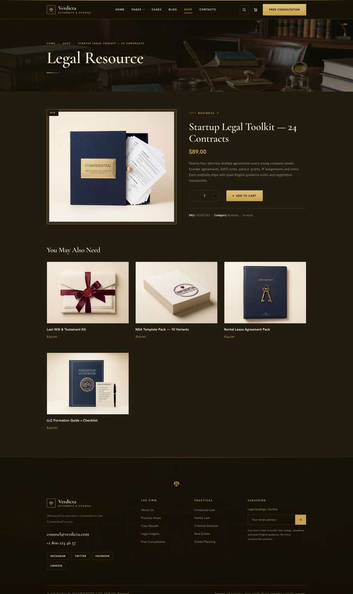 Chancery — Product page