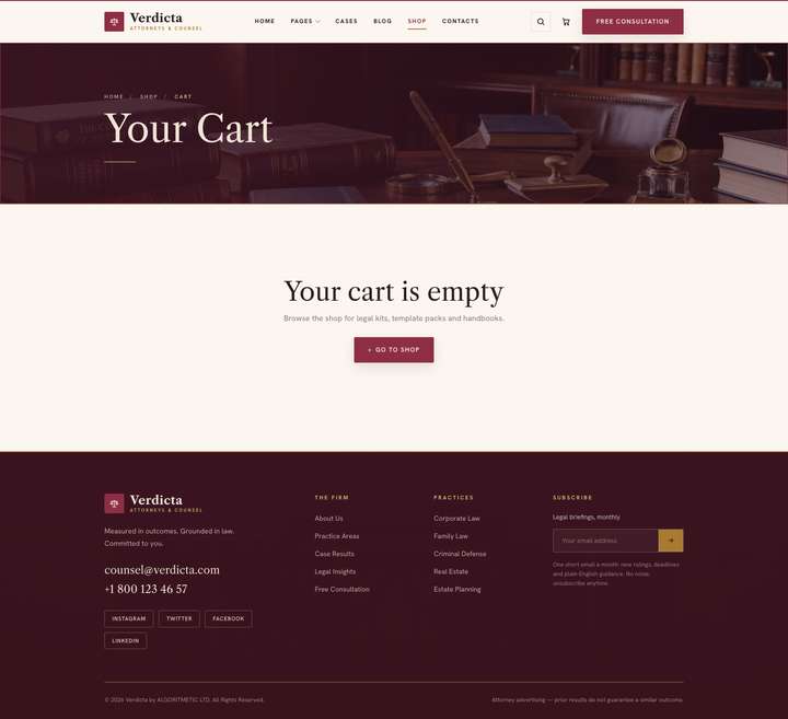 Ashcroft — Cart page