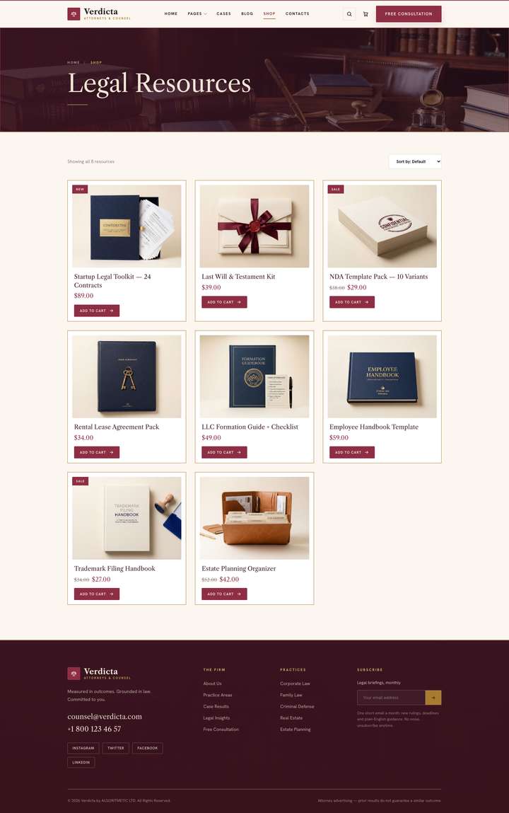 Ashcroft — Shop page