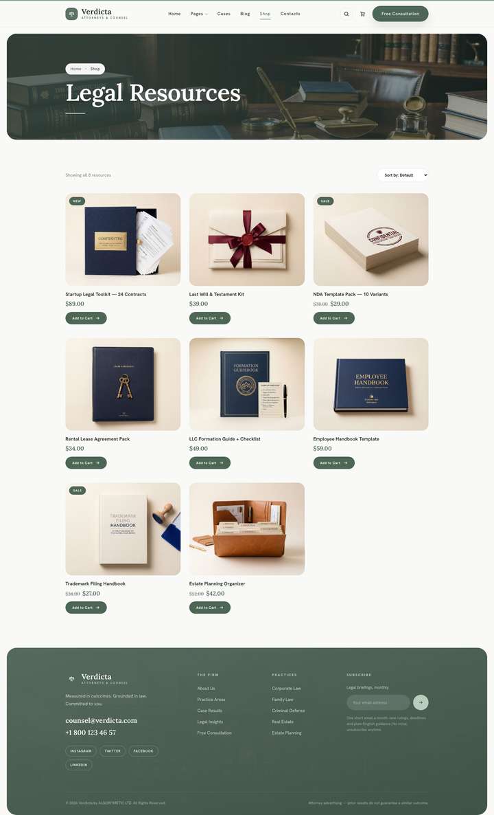 Solace — Shop page
