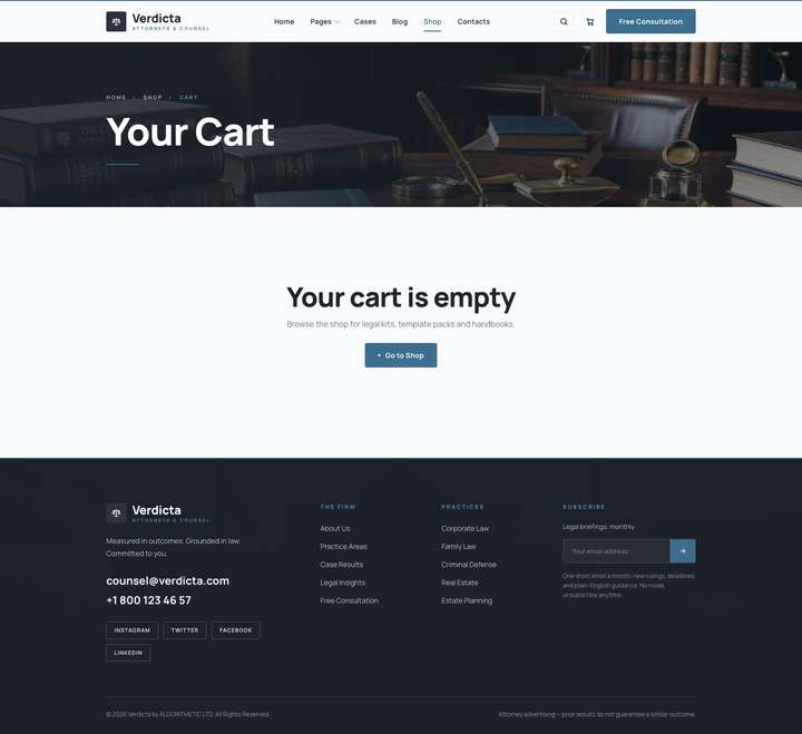 Ledger — Cart page